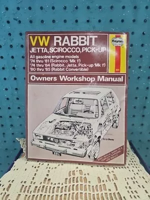 Haynes Manual Vw Rabbit Jetta Scirocco Pick-up Owner's Workshop Manual 74 -81 • $10