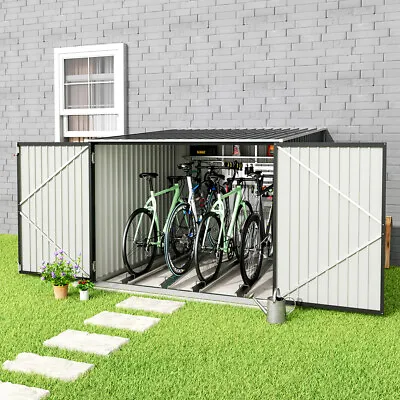 Large Storage Garden Shed Bike Unit Tools Bicycle Store 2/4Bikes Outdoor Cabinet • £335.95