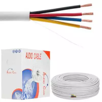 500FT Speaker Cable 18 AWG Gauge 18/4 CL2 IN WALL Audio Wire 4 Conductors • $93.66