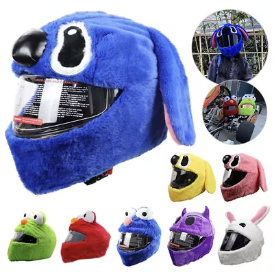 Funny Heads Full  Motorcycle Helmet Cover Crazy Motorbike Case Monster Cap Fox • $29.99