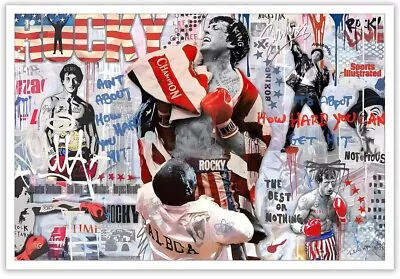 Rocky Balboa Canvas Wall Art  24X36 Inch Unframed • $31.60