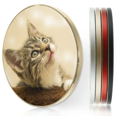 $40.81 • Buy Wireless Charger For Apple Iphone 11/XS/8/Samsung S10/S9 - Green Eyed Cat Kitten