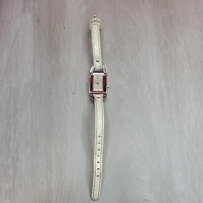 MICHAEL KORS MK2106 White Leather Stainless Steel Watch • $14.99