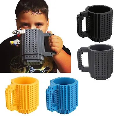 £7.99 • Buy DIY Coffee Brick Cup Creative Brick Puzzle Mug Build-on Building Block Tea Cup 