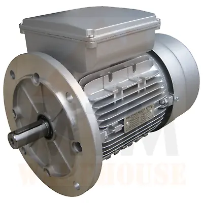 Single Phase Electric Motor 240v 2.2 KW 3 HP 1400rpm 4 Pole IMB5 B5 Flange • $333.59