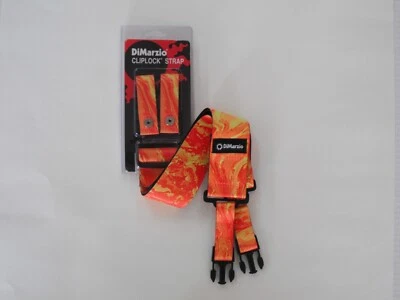 $29.99 • Buy Dimarzio Steve Vai Orange Universe Cliplock Guitar Strap 2   Wide Dd2245