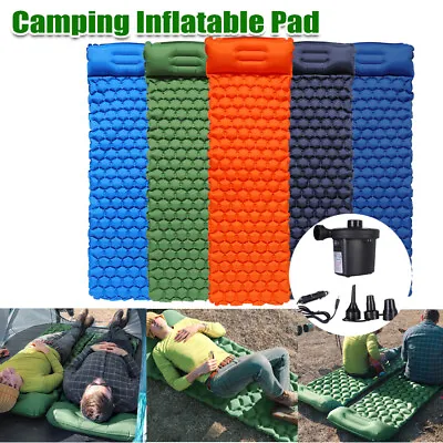 £12.99 • Buy Inflatable Camping Mat Sleeping Hiking Air Bed Mattress Sleeping Pad Air Pump Uk