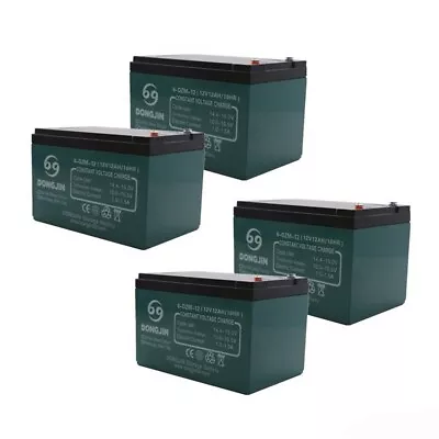 4Pack 12V 12Ah 6-DZM-12 Battery For E-bike Pocket Bike Motorcycle Golf Cart Kart • $209.11