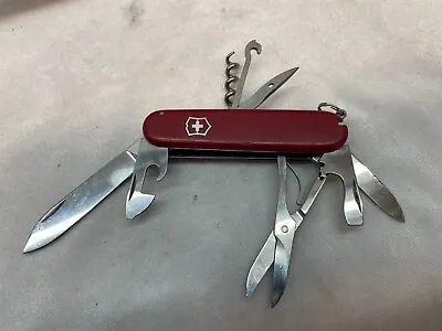 Victorinox Swiss Army Officer Suisse Folding Pocket Knife Multi Tool Red • $28.43