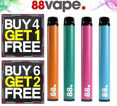 Disposable 88 Vape Pen 20mg E-Cigarette Flavoured E-Liquid Bars 600 Puffs • £4.95