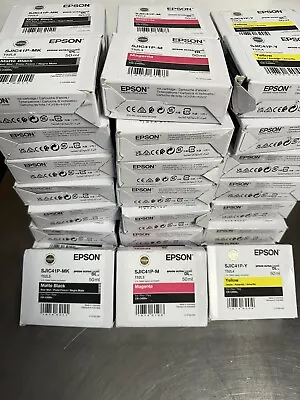 Lot Of 45! Epson SJIC41P BK/Y/M Ink Cartridges ColorWorks C4000 Gloss • $1000