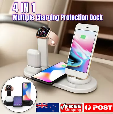 4 In 1 Wireless Multiple Charging Protection Dock For IWatch IPhone 15 14 13 12 • $18.99