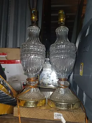 A Pair Of Crystal Lamps Vintage • $100