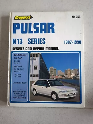 Pulsar N13 1987-90 Service And Repair Manual Gregory's No 250 • $25