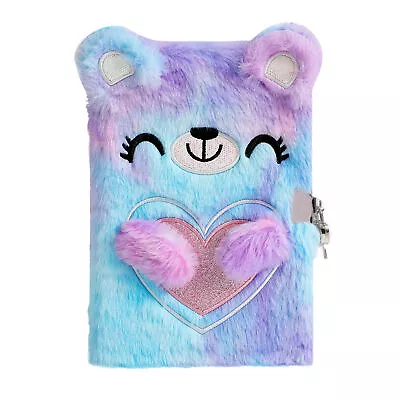 With Lock Keys Animal Cute Plush Notebook Cat Kids Gifts Girls Diary Writing • $19.58