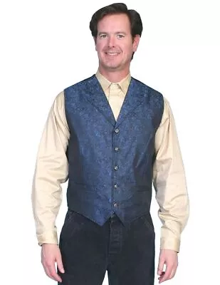 Scully Western Vest Mens Classic Notched Lapels Polyester F0_RW164 • $49.85