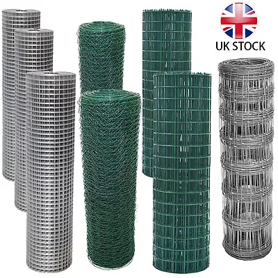 £23.42 • Buy Wire Mesh Chicken Wire Wire Mesh Roll Fine Wire Mesh Welded Wire Mesh Galvanised