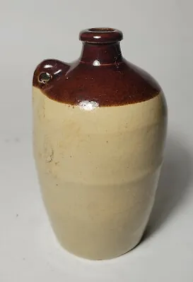 Vintage Miniature 4-3/8  Stoneware Crock Whiskey Jug • $9.40