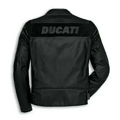Ducati Bikers Racing Jacket Motorbike Jacket Cowhide Leather Motorcycle Jacket • $119