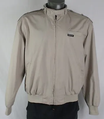 Vintage 80s Members Only  Beige Cafe Racer Bomber Jacket Coat Mens M • $29.99