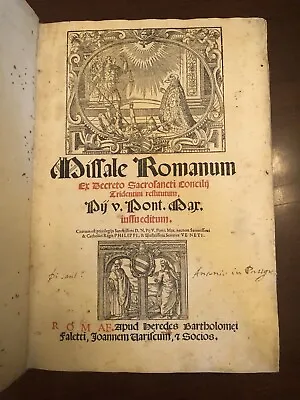 Missale Romanum 1570 Rare First Edition Catholic Chalice Saint Relic Vestment • $38000