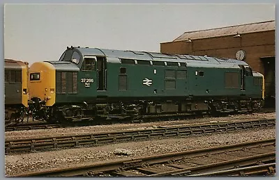 37286 Locomotive At Canton Depot Cardiff 1977 Railway Postcard • £5