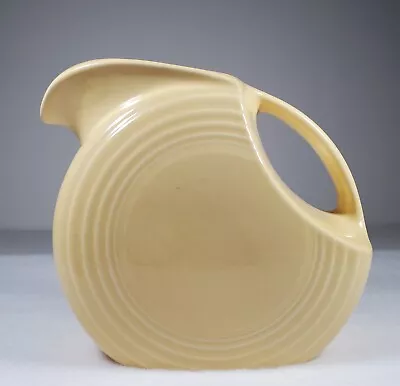 Fiesta Pale Yellow Disc Pitcher Large Vintage Art Deco 64 Oz.  Retired • $30