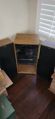 Vintage Sony Stereo & Record Player - 6 Component Rack System With Stand • $250