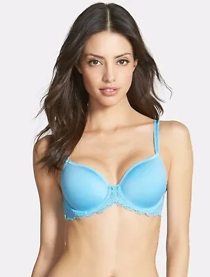 NWT $60 Wacoal Seduction Spacer Foam Contour Underwire Bra 32DD Blue 853255 • $29.99