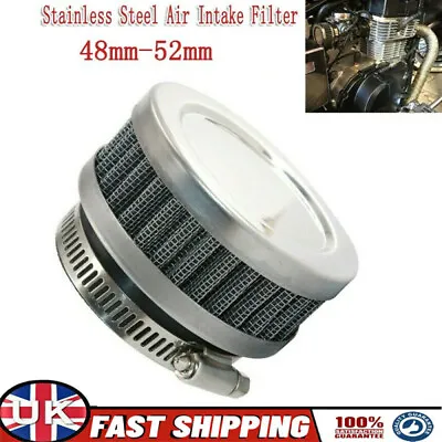 UK Adjustable 48mm 49mm 52mm Motorcycle Scooter Air Pod Intake Filter Cleaner • £6.39