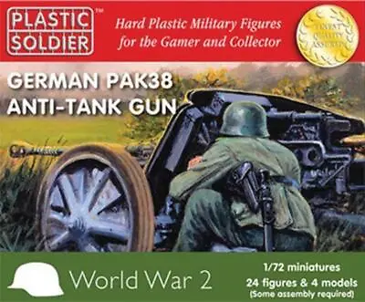 Plastic Soldier Company 1:72 WWII GERMAN PAK 38 GUN Scale PSC WW2G20003 • £18.32