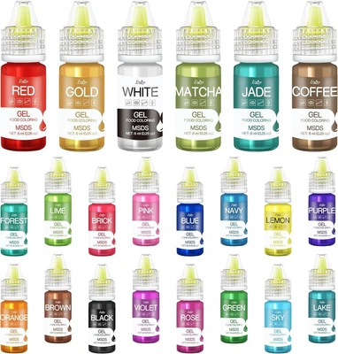 £11.79 • Buy Gel Food Colouring - 22 Vivid Colours Gel Food Colouring Set For Baking, Cake -