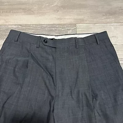 Canali  Tessuto Travel Slacks Mens 34x32 Gray 100% Wool Dress Pants EUC • $39.95