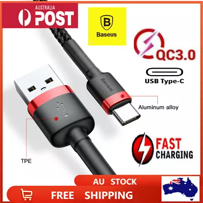 $7.99 • Buy  BASEUS USB TYPE-C Fast Charge Charging Data Sync Cable Cord 0.5M/1M/2M/3M