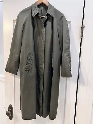 Vintage London Fog Dark Green Trench Coat No Lining  Cloth #3208 Large / 44 • $19.99