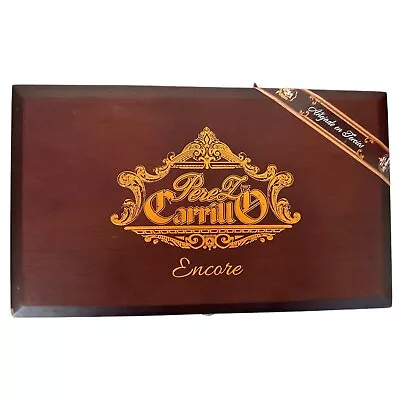 Perez Carrillo Encore Majestic Wooden Cigar Box Humidor W/10 Divider Slots Empty • $14.99