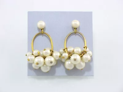 Vintage 1993 AVON 'Luscious Cluster' Pierced Earrings Faux Pearl Dangle Earrings • $2.99