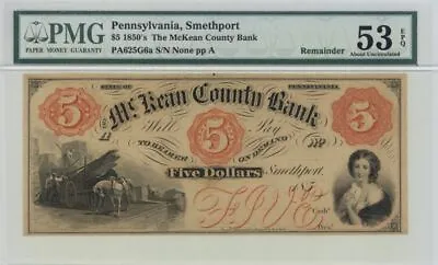 McKean County Bank $5 - Obsolete Notes - Paper Money - US - Obsolete • $150