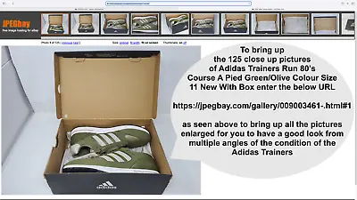 Adidas Trainners Run 80's Course A Pied Green/Olive Colour Size 11 New With Box • £39.99