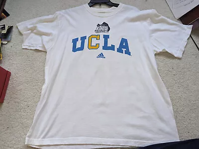 Shirt Adidas L White UCLA Final Four 2008 Basketball Bruins Team Blue Yellow Art • $7