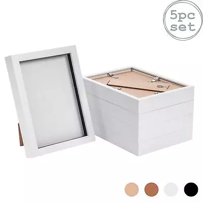 £19.99 • Buy 5x 3D Box Photo Frames Standing Hanging Craft Picture Frames A5 (6 X 8 ) White