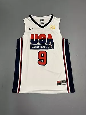 Men’s Nike Michael Jordan USA DREAM TEAM White Jersey Stitched - Size Medium #9 • $69.99