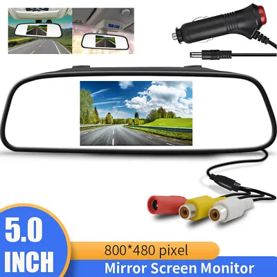 Color TFT LCD 5 Inch Car Rear View Mirror Monitor For Parking Rear View Camera • $27.56