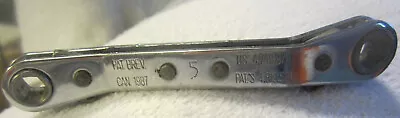 1/4  X 5/16 Mac Row0810 6pt Reversible Ratcheting Offset Box Wrench USA VTG Tool • $13.01