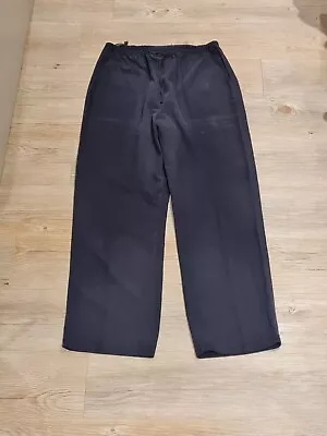 LAURA ASHLEY Navy Blue PURE SILK PYJAMA/ LOUNGE TROUSERS SIZE 10 12  • $43.50