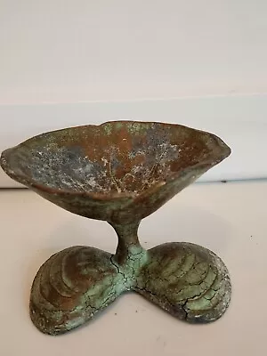McClelland Barclay Bronze Bronze Bowl Formed As A Lily Pad Resting On Two Clams • $99