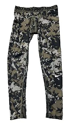 Men’s Nike Pro Camouflage Tights Size Large L Green • $19.99