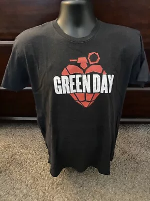 Green Day American Idiot Grenade Graphic T-shirt Black Sz Large Gaziani Cotton • $17.10