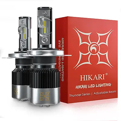 Hikari H4/9003/HB2 LED Light Bulbs Dual Beam 30W 12000 Lumen 6000K White (Pair) • $59.95