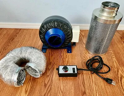 Ventech VTIF4 Fan With Carbon Filter And Variable Speed Controller And 4  Duct • $49.95